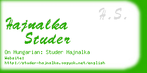 hajnalka studer business card